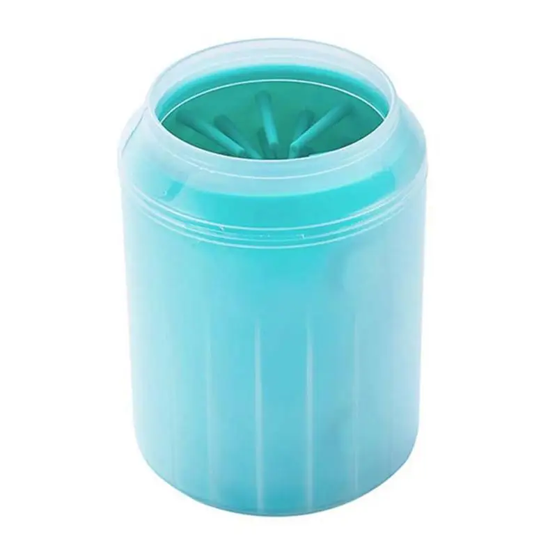 Мягкая силиконовая чашка для чистки ног для кошачья и собачья лапка Массажная щетка для ног - Цвет: Зеленый