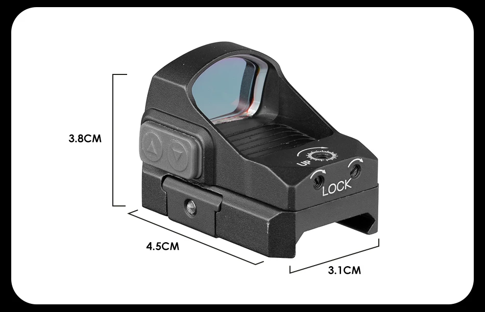 1х 2MOA красный точечный прицел мини-прицел кнопка регулировки тактический водонепроницаемый охотничий прицел настоящая охота с помощью