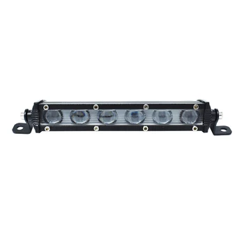 

ECAHAYAKU 7" Ultra Slim Off Road Spot Flood Beam Single Row Light Bar - 6000K Xenon White LED 30W DC 10V-30V for 4x4 SUV Trucks