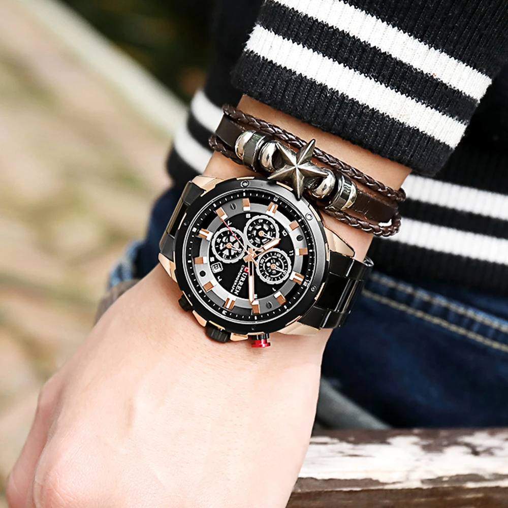  CURREN Mens Watches 2019 Relogio Masculino Men's Watch Luxury Famous Top Brand Sport Watch Military