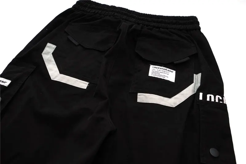 Color Block Multi Pockets Cargo Baggy Shorts 7
