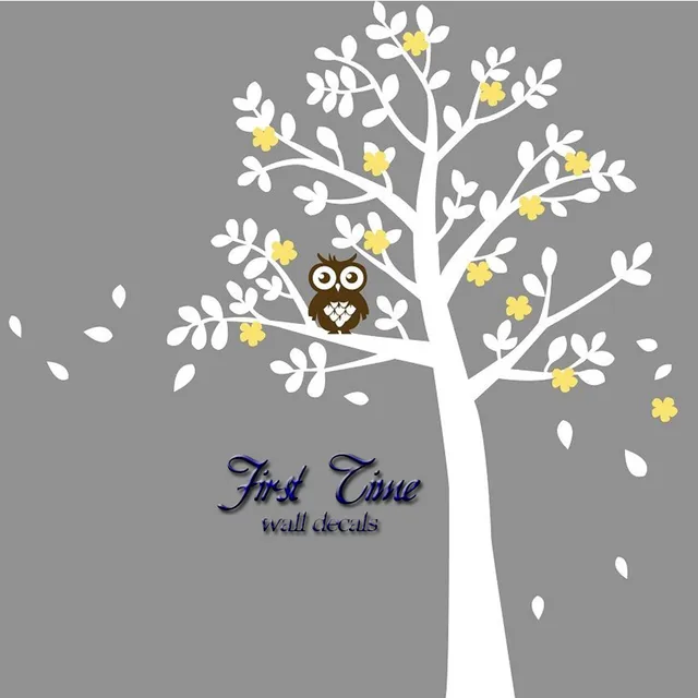 Por Huge Tree Owl Flowers Wall Sticker Nursery Art Baby Por Huge Tree Owl Flowers Wall Sticker Nursery Art Baby Kids Room Decal Personality