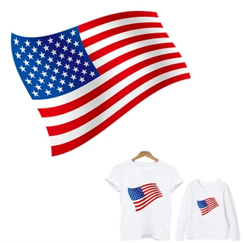 

2018 New iron on patches for clothes application of one another stripe ironing applications for clothing t-shirt USA flag patch