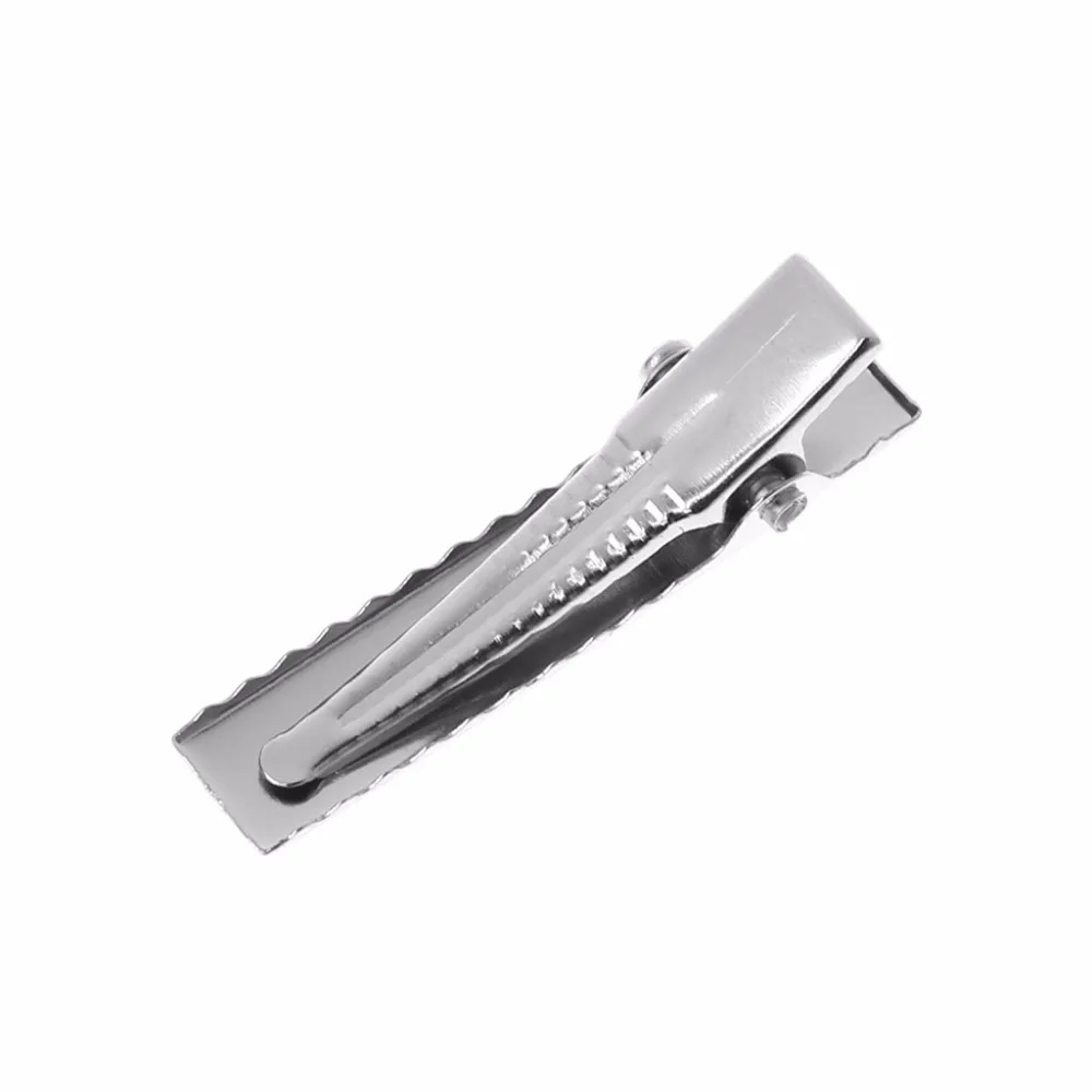 50Pcs DIY Barrette Teeth Hair Clips Utility Flat Single Prong Alligator Clips 3.2cm/4.5cm/5.5cm