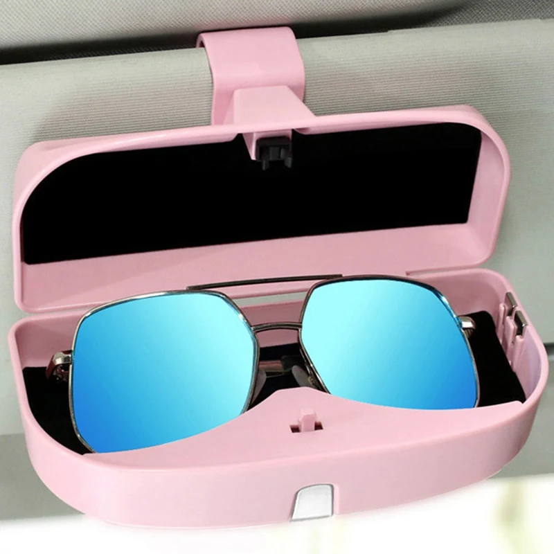 

Portable Eyeglasses Clip Ticket Card Clamp ABS Car Glasses Cases Car Sun Visor Sunglasses Holder