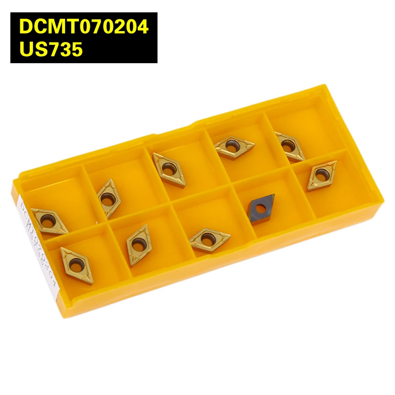 100Pcs DCMT070204 US735 Internal Turning Tools Carbide inserts Cutting Tool CNC Tools Lathe