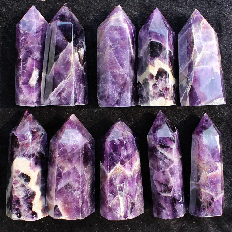 

1000g 10Pcs NATURAL Dream Amethyst QUARTZ CRYSTAL WAND POINT HEALING