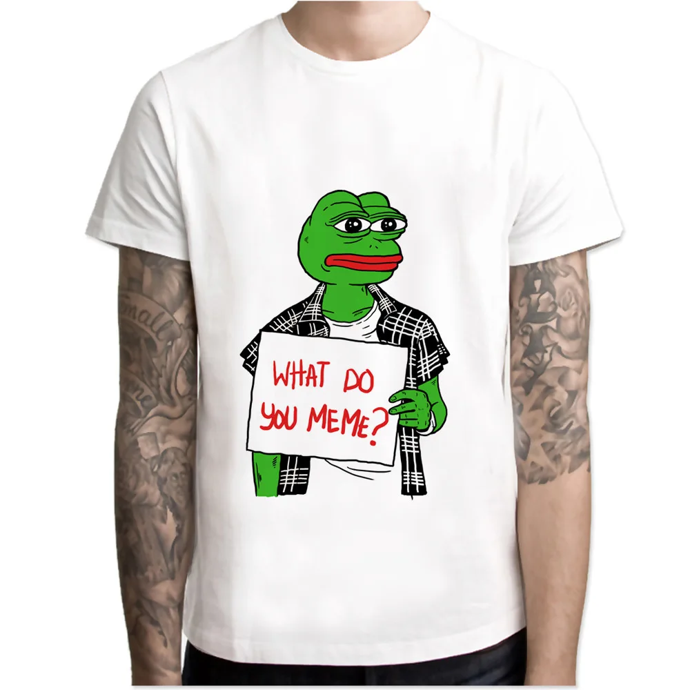 Memes pepe Meme T shirt men t shirt fashion t shirt O Neck white ...