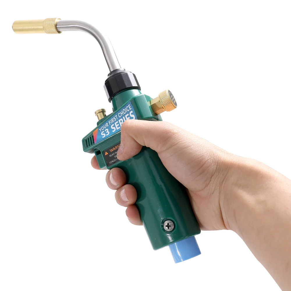 MAPP Gas Heating Solder Burner Braze Welding Torch Self Ignition Trigger Style With Safety Lock Repairing Tool | Инструменты