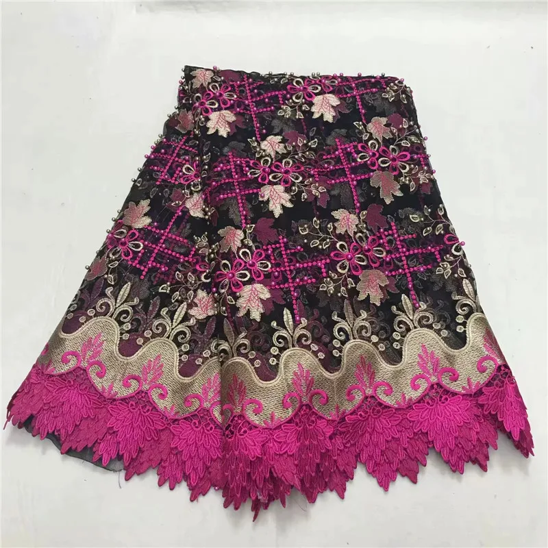 

African Lace Fabric 2018 Embroidered Nigerian Laces Fabric Bridal High Quality French Tulle Lace Fabric For Women !WD081003