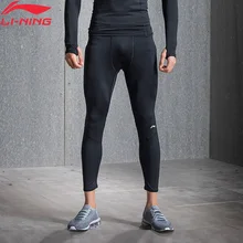 Клиренс) Li-Ning мужские брюки с базовым слоем, обтягивающие эластичные Джерси для спортзала, 88% полиэстер, 12% спандекс, подкладка, спортивные штаны, AULN015 MKY355