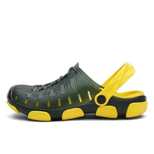 Мужские сандалии Crok Adulto Сабо Crocse черепки обувь EVA; сандалии; сезон лето; пляжные обувь, Тапочки Cholas hombre Bayaband с рисунком «крокодил»