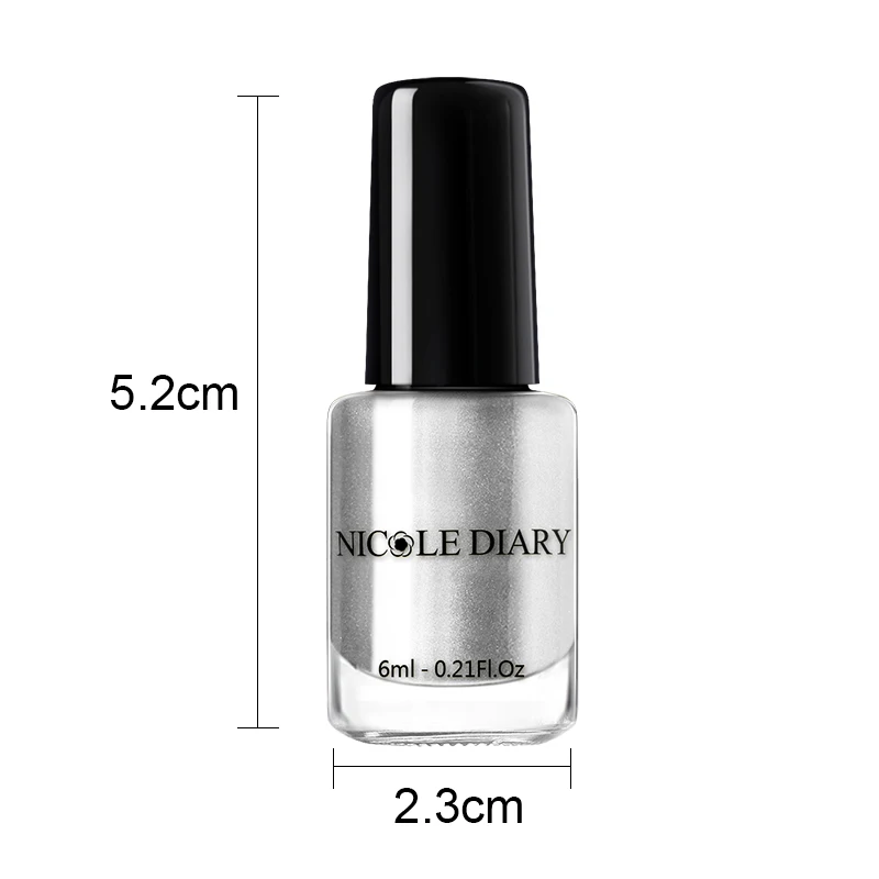 NICOLE DIARY 6 мл металлический штамповочный лак для ногтей чистый цветной принт для ногтей мерцающий лак для ногтей DIY