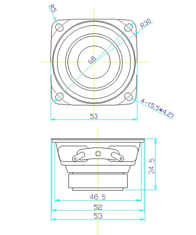 2 "дюймов 4ohm 5 Вт полный диапазон динамик аудио стерео громкий динамик Рог труба DSG-2F-5W-01