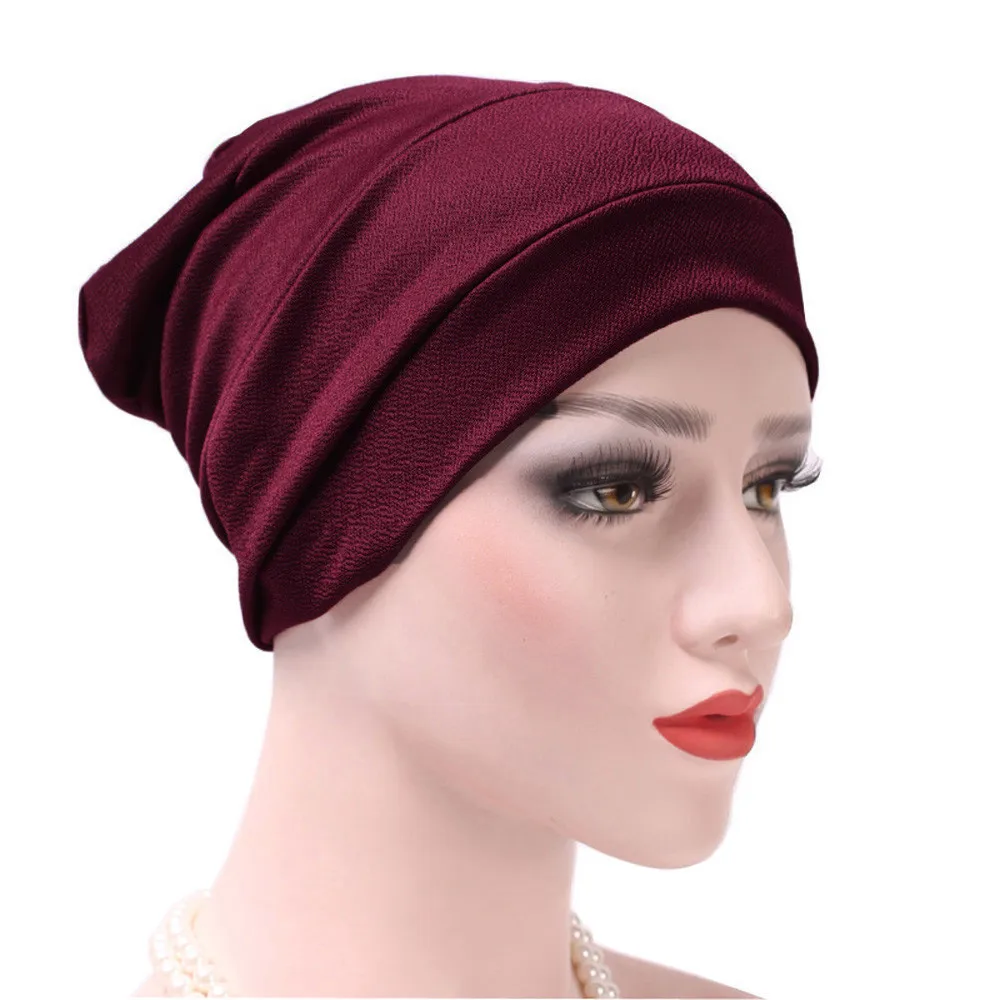 Стильный барный женский головной убор в индийском стиле мусульманский ранец химиотерапия шляпа шапочки шарф Тюрбан, повязка на голову шапка хлопок смесь удобная повседневная одежда