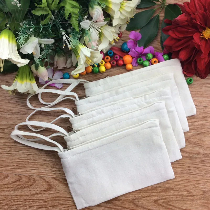 canvas pouch with zipper