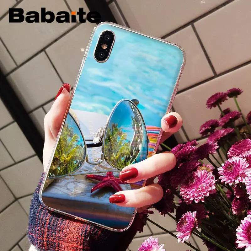 Summer beach palm