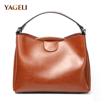 

Genuine leather women's shoulder bags 2018 cow leather women handbags brand design lady shoulder messenger bags women INS HOT