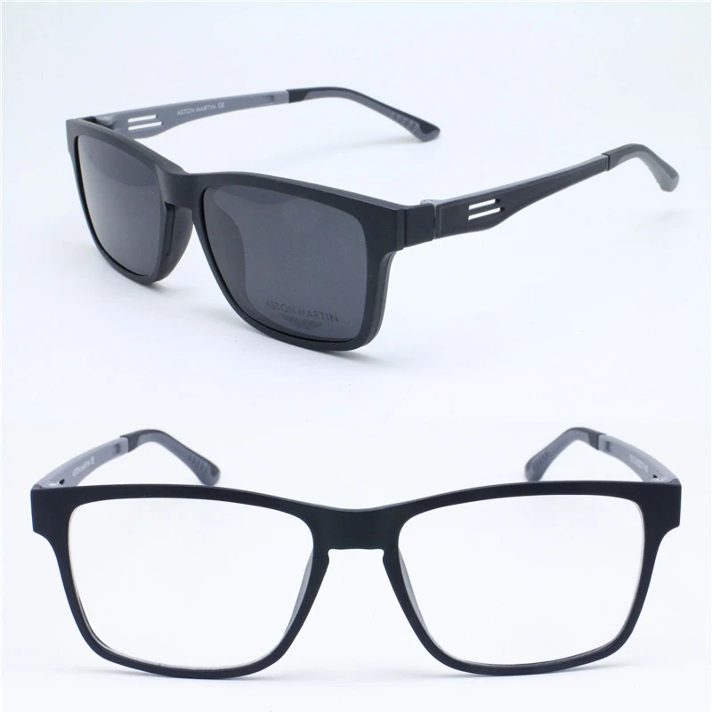 

Retailsale P002 TR90 full rim with megnatic clip on removable sunglasses polarized lens square optical frames free shipping