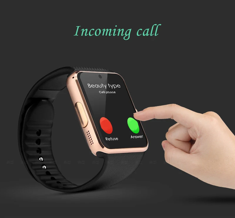 Умные часы SZLKTD BT GT08 с сенсорным экраном и поддержкой TF sim карты для IOS iPhone