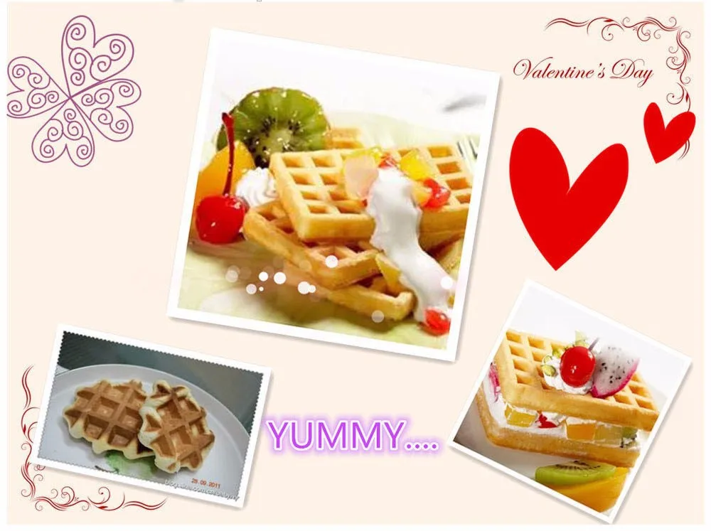 Fabricante de waffle elétrico quadrado dado forma