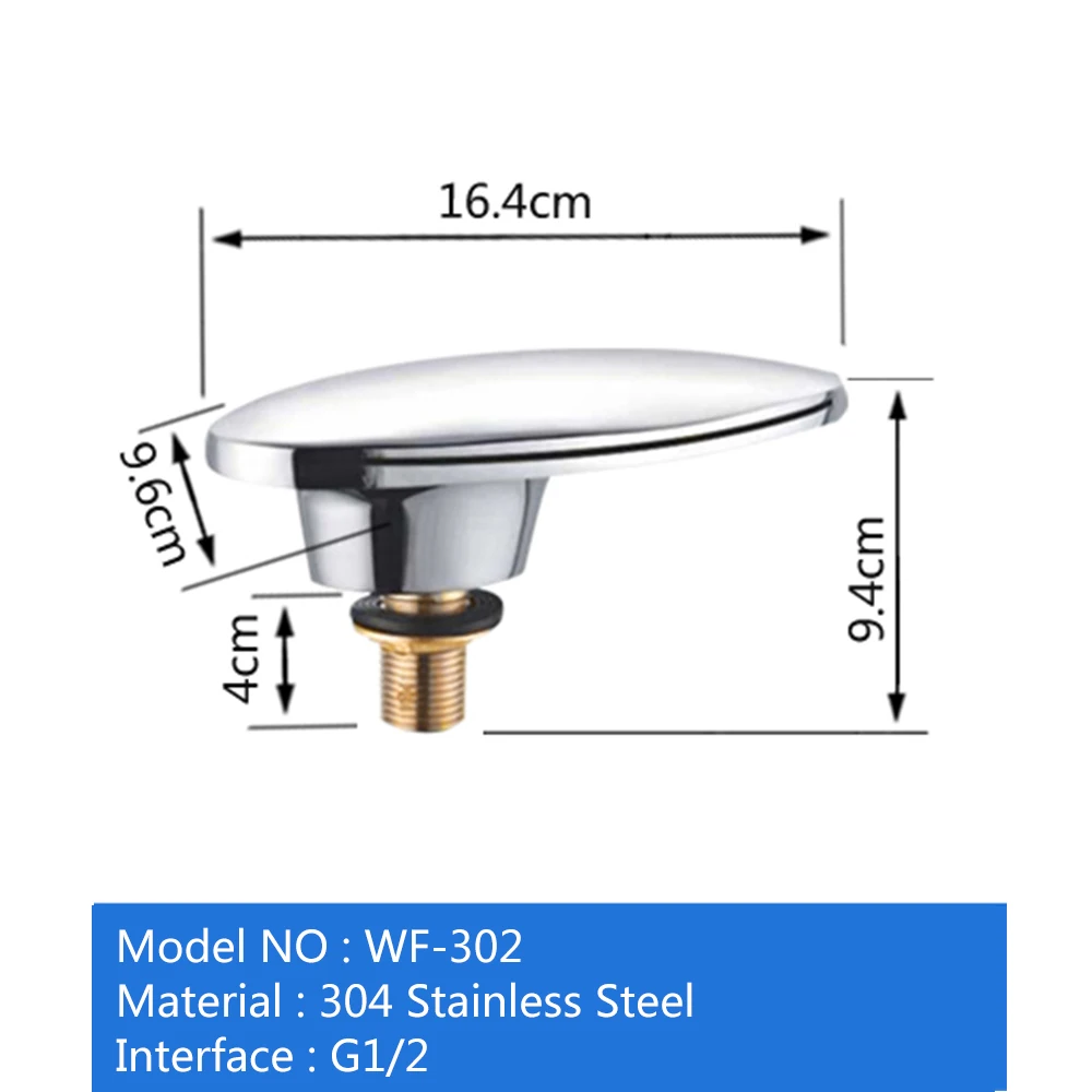 G1/2" Size Waterfall Inlet Cold and Hot Water Tap Brass Switch Control Valve For Bathtub Faucet Replacement Mixer Faucet 5