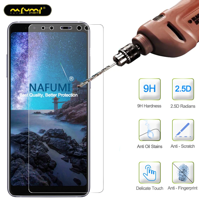 

2.5D 9H Tempered Glass Samsung A8 2018 for Samsung A8 Plus 2018 Screen Protector On Phone Protective for A8 Plus 2018 Glass