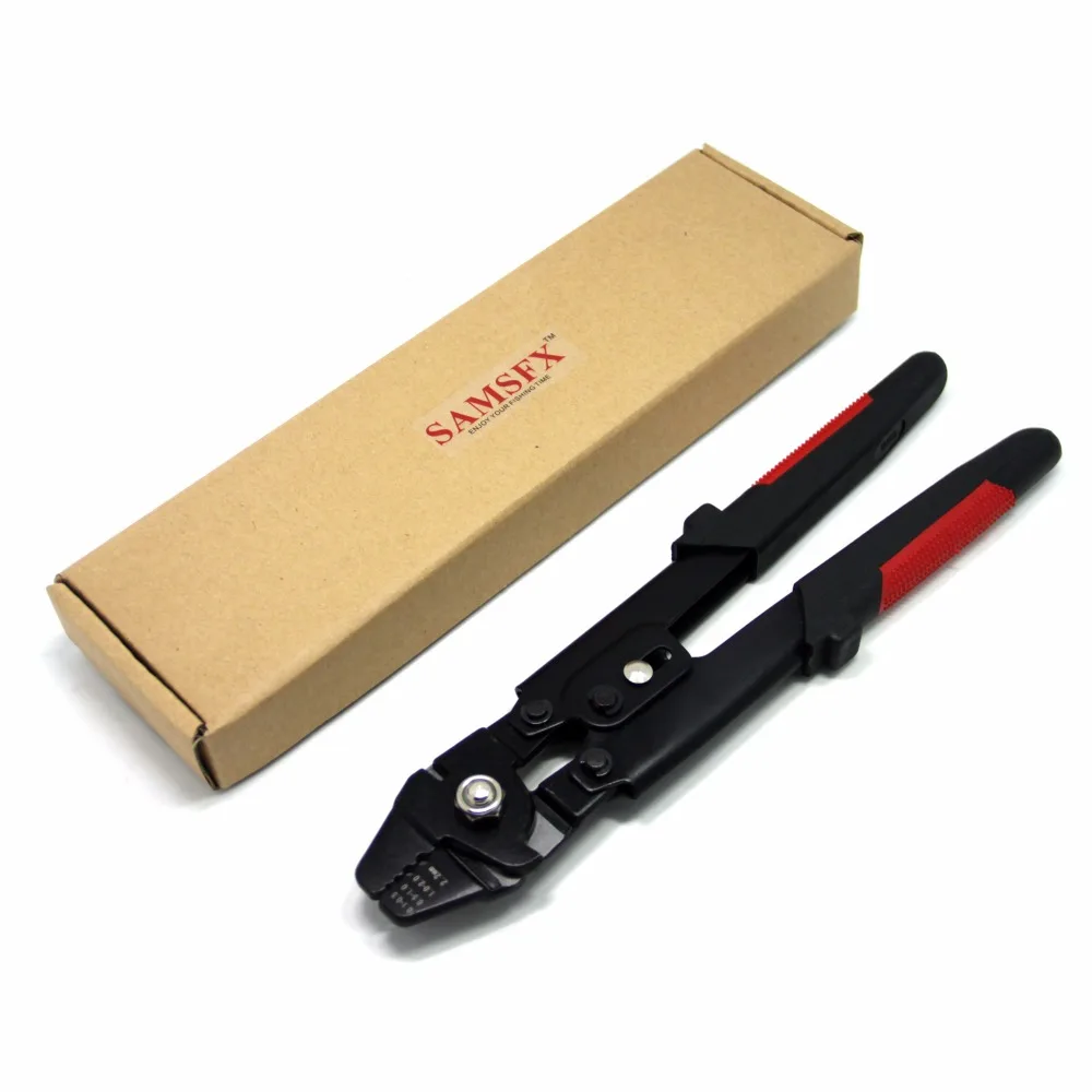 SAMSFX Heavy Duty Hand Crimper Fishing Pliers Tools w/ 4 Crimping