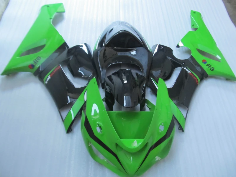 Fairing kit for Kawasaki ninja ZX6R 05 06 green black bodywork fairings