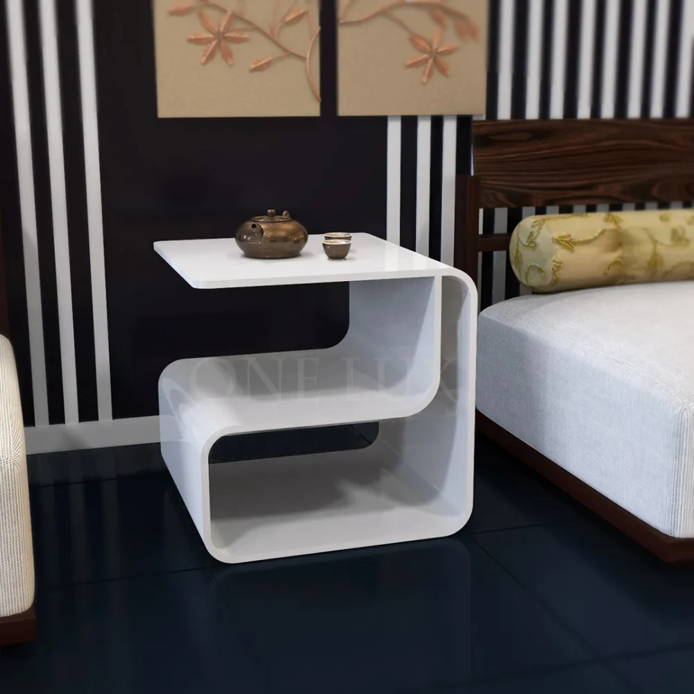 ONE LUX Waterfall Acrylic Lucite Lounge Sofa Table, Waiting
room/Magazine/Side/Coffee/Corner tables