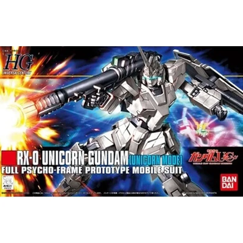 1PCS Bandai 1/144 HGUC 101 RX-0 Unicorn Gundam Mobile Suit Assembly Model Kits lbx toys education toys