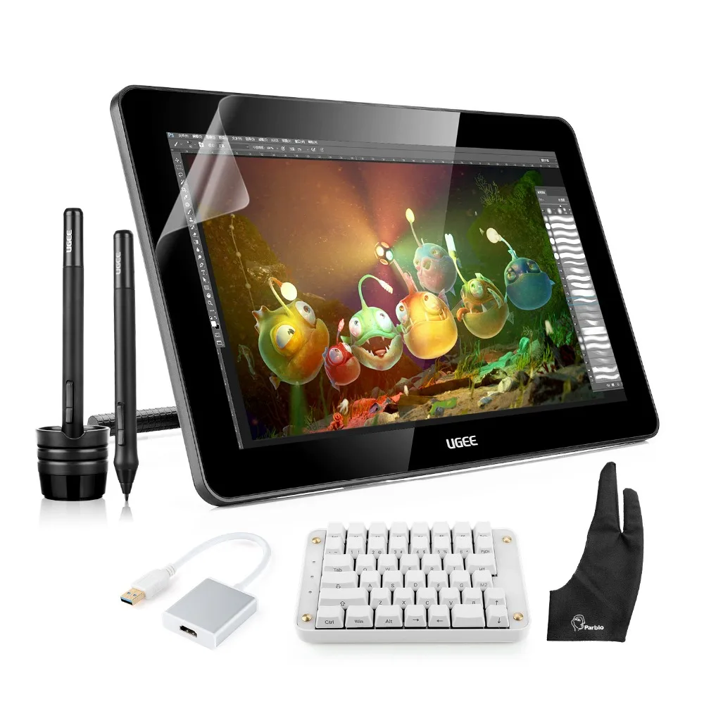 Prix pour Ugee HK1560 15.6 "IPS Art Dessin Moniteur Graphique Art Dessin + Mécanique Clavier + USB 3.0 vers HDMI Adaptateur + Deux-Doigt gant Prix pour Ugee HK1560 15.6 "IPS Art Dessin Moniteur Graphique Art Dessin + Mécanique Clavier + USB 3.0 vers HDMI Adaptateur + Deux-Doigt gant
