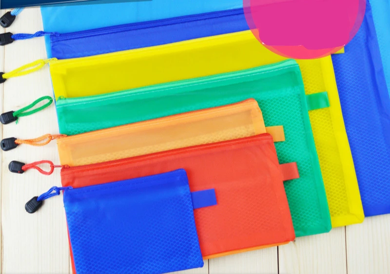 7 Stücke Büro Wasser Dicht A4 Datei Papier Halter Taschen Beutel Blau
