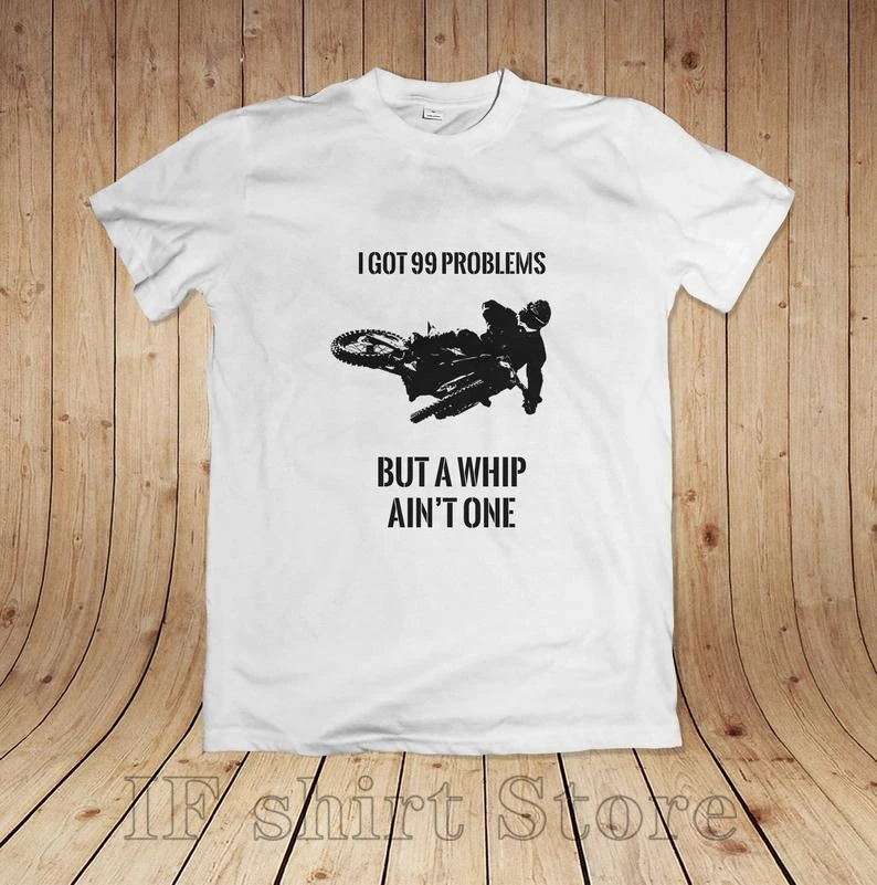 Футболка для мотокросса I God 99 PROBLEMS but a WHIP aint one Мужская футболка Gerat подарок друга