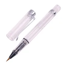 1 шт., прозрачная кисть для каллиграфии, искусственные волосы, мягкие волосы, акварельная ручка, ручка для рисования, инструменты для рисования, школьные принадлежности