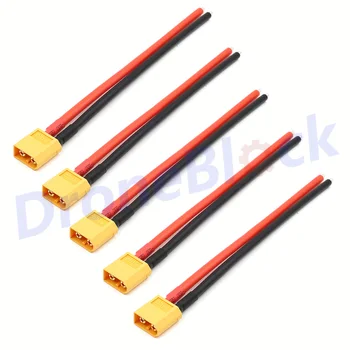 

5PCS Male XT60 Connector Plug Silicone Cable 12AWG 13AWG 14AWG for RC Lipo Battery 150mm Length