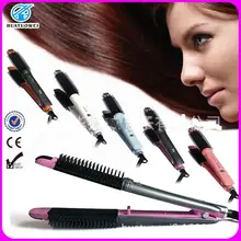 2 in1 ионной электрические щипцы для завивки волос Керамический выпрямитель плоского палочка, маленького размера, круглой формы с диаметром 32 мм щипцы для парикмахерского салона волна Волшебная Подкручивающая расческа curl