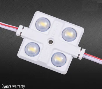 

LED module DC12V WHITE COLOR high brightness;20pcs a string;with concave lens LED Injection Module 4 Leds IP65 Waterproof
