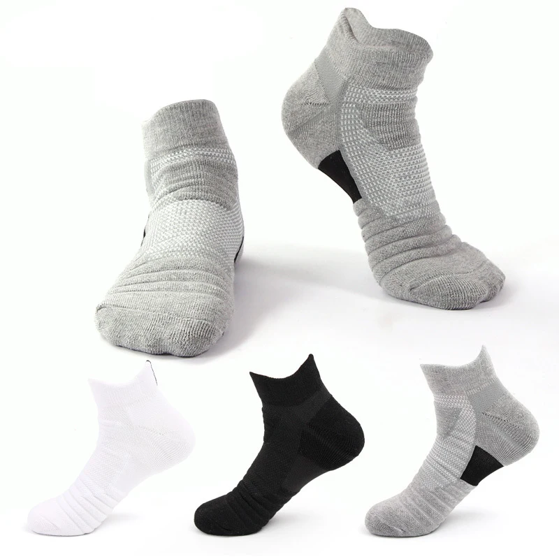

New 3 Pairs/lot High Quality Men Socks Large size Profession Towel Bottom Combed Cotton Male Sports Socks Sweat-absorbent