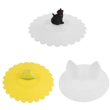 Силиконовая крышка для чашки с мультяшным котом Пылезащитная герметичная Герметичная крышка для чая и кофе 3style силиконовая крышка для чашки Рождественский подарок