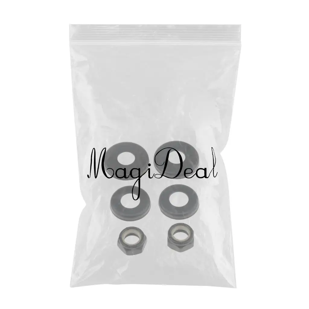 4pcs Replacement Longboard / Skateboard Bushings Washers Cup Cushion Shock Proof With 2pcs Nuts Truck Bushings Washers