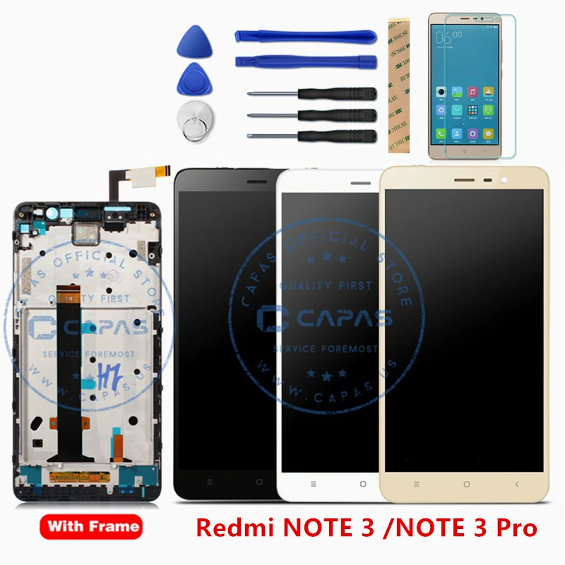 

Tested For Xiaomi Redmi Note 3 MTK LCD Display Touch Screen Frame Assembly For Redmi Note 3 Pro Snapdragon 650 Parts