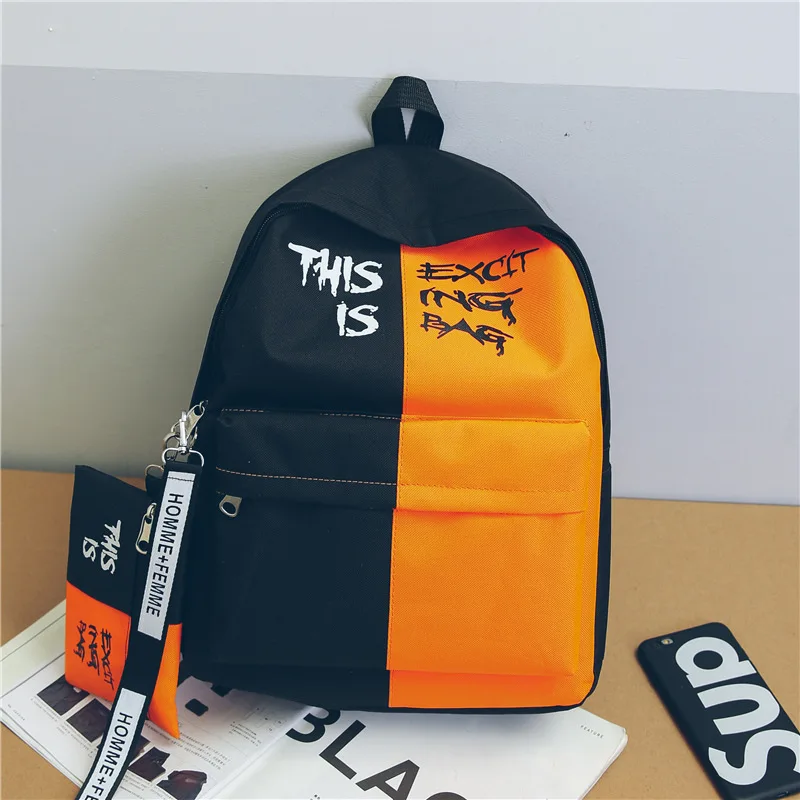 

Creative Design Young People's Backpack Female New Fashion Casual Contrast Color backpack CN35
