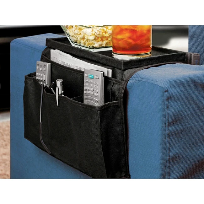 Bag Storage 6 Pockets Sofa Handrail Couch Armrest Arm Rest Organizer Remote Control Holder Bag On