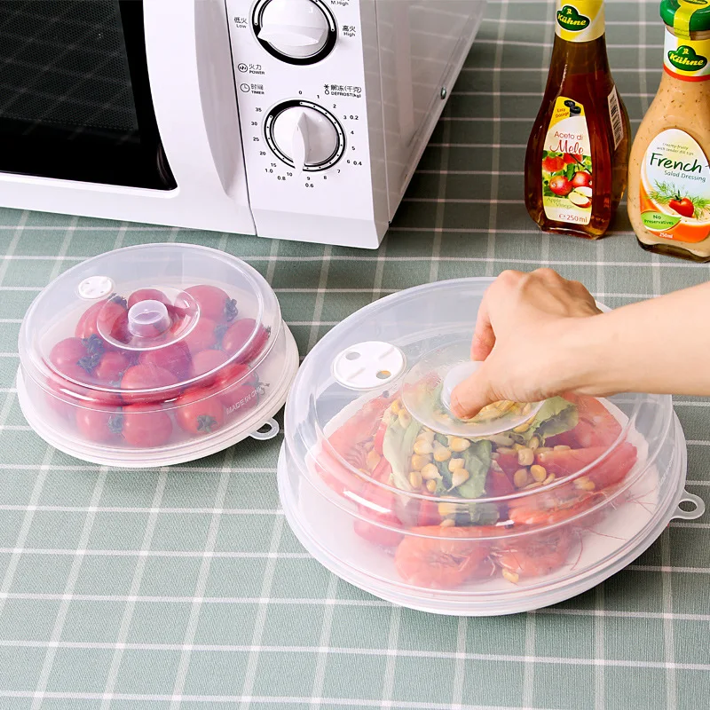 

Plastic Food Cover Microwave Oven Oil Cap Heated Sealed Cover Multifunctional Dish Dishes Dust Cover Kitchen Tool
