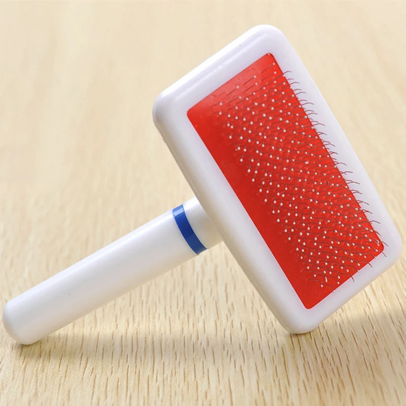 

Red Puppy Cat Dog Grooming Slicker Dog Comb Gilling Brush Quick Clean Tool Pet