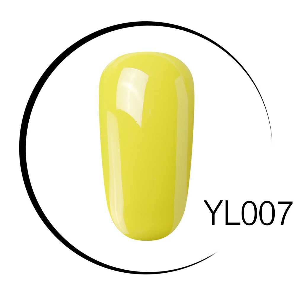 Elite99 Гель-лак для ногтей высокого качества для маникюра, салонов, 10 мл, зеленый цвет, отмачиваемый органический УФ-светодиодный Гель-лак для ногтей - Цвет: YL007