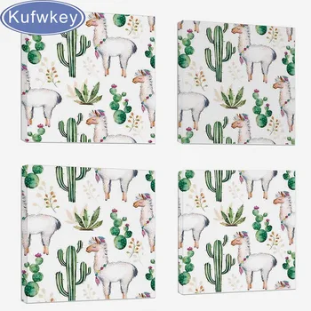

Diamond Painting 4pcs/set Desert Plant Cactus Pattern with Camel Animal Rhinestones Cross Stitch Kit Diamond Embroidery Mosaic