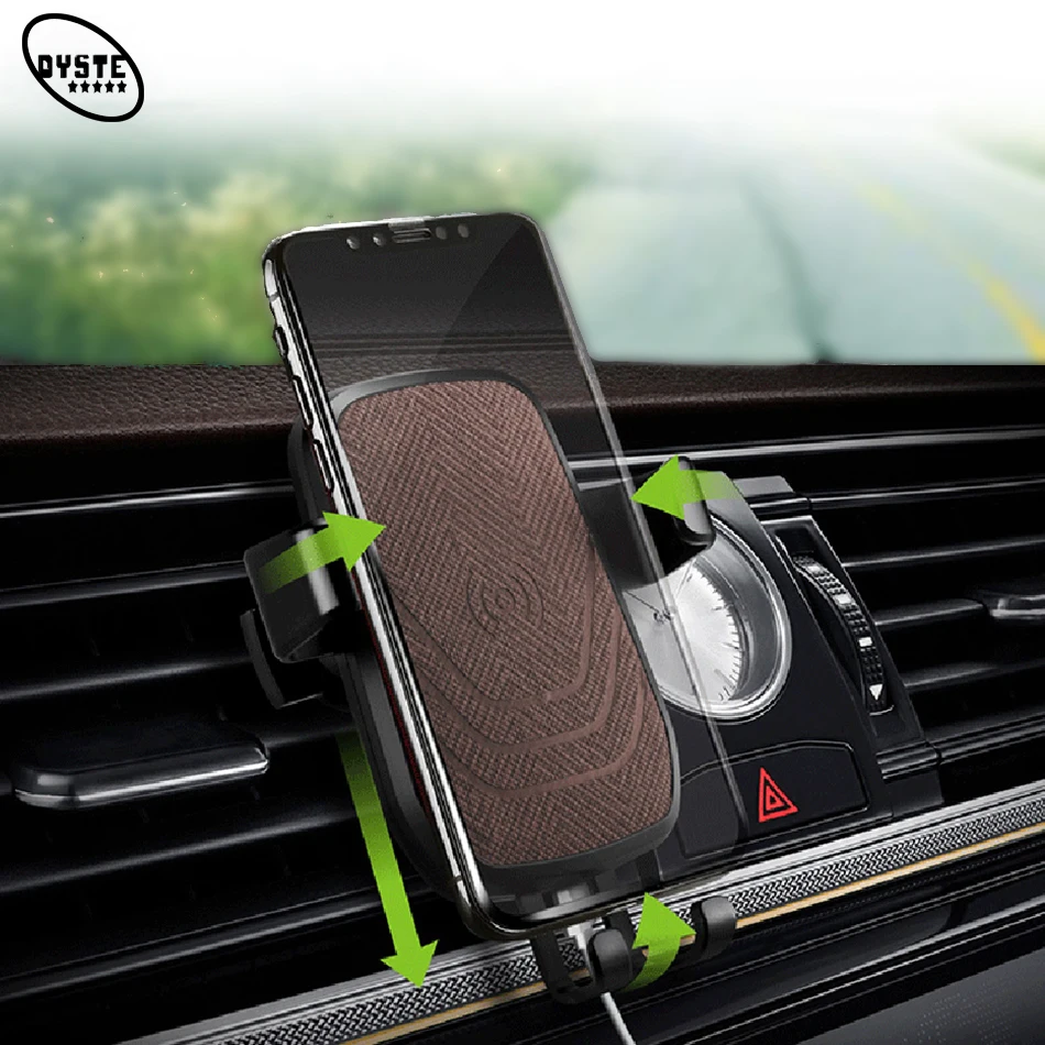 

Mobile Phone GPS Auto Holder Gravity Smartphone Support QC 3.0 Wireless Charger Car Holder For Phone In Car Air Vent Mount Stand
