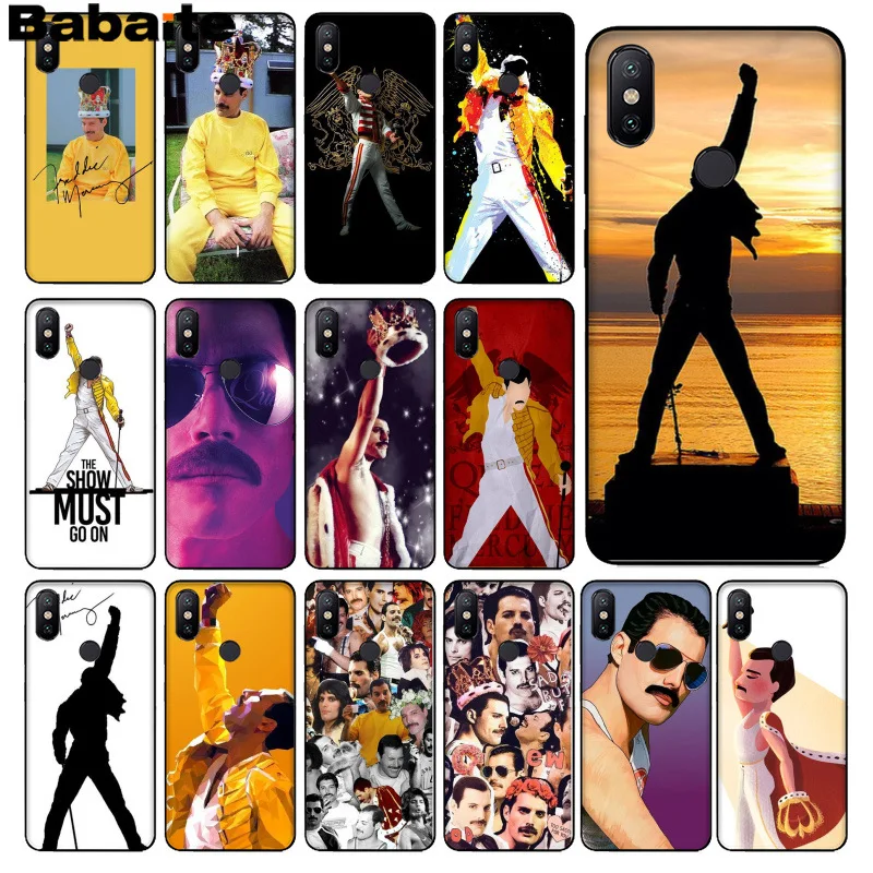 

Babaite Freddie Mercury Queen band Coque Shell Phone Case for xiaomi mi 6 8 se note2 3 mix2 redmi 5 5plus note 4 5 5